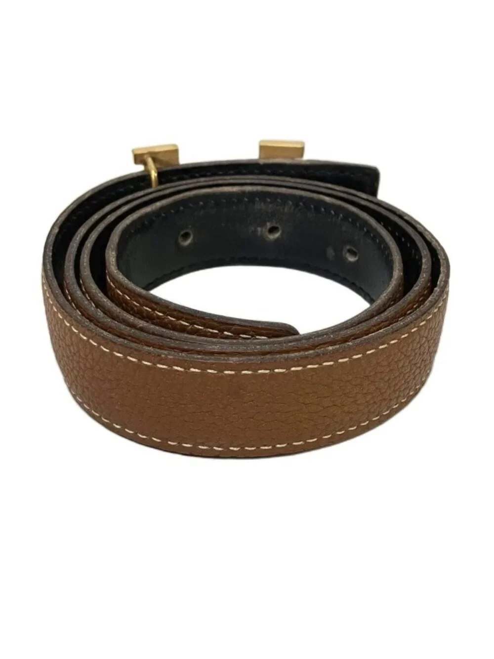 Hermes H Constance Belt Leather 75 Brown